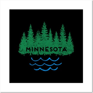 Minnesota Home Trees Lake Nature Outdoors Souvenir Posters and Art